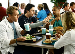 Scrubs: John C. McGinley, Zach Braff, Donald Faison, Sarah Chalke Scrubs: John C. McGinley, Zach Braff, Donald Faison, Sarah Chalke